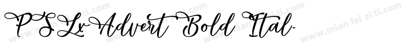 PSLxAdvert Bold Ital字体转换